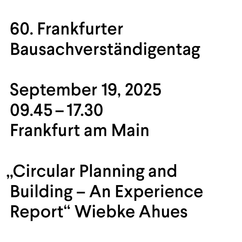 60. Frankfurter Bausachverständigentag