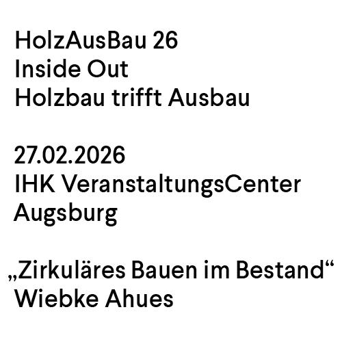 HolzAusBau 26 – Inside Out